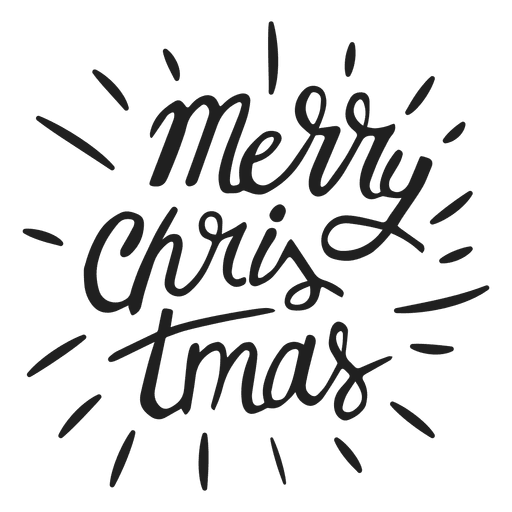 Merry christmas lettering badge PNG Design