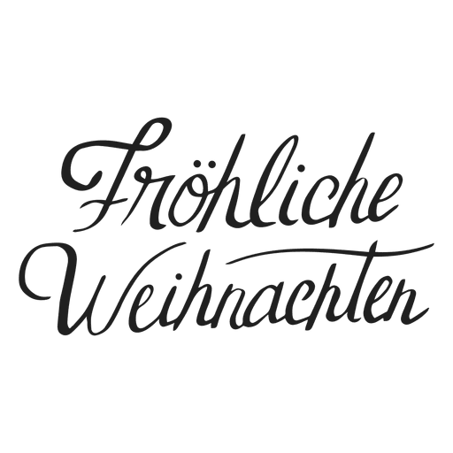 Frohe Weihnachten Schriftzug in Deutsch PNG-Design