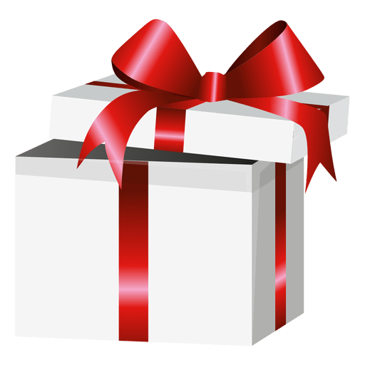 Caja de regalo con envoltura roja abierta