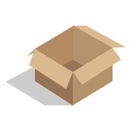 Open square cardboard box Transparent PNG