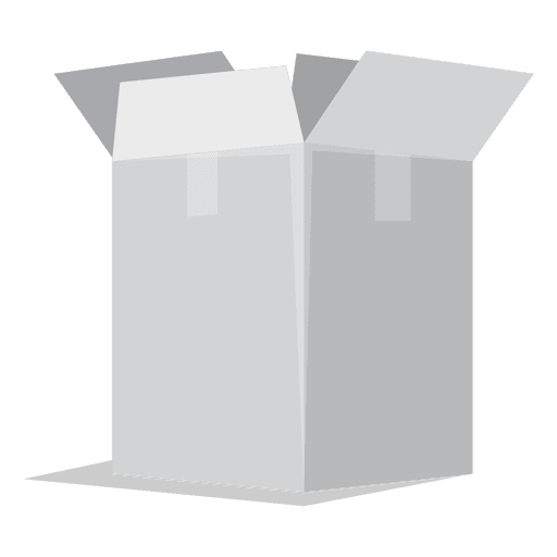 open square white cardboard box transparent png svg vector file