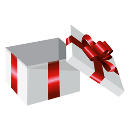 Open Wrapped Gift Box PNG & SVG Design For T-Shirts