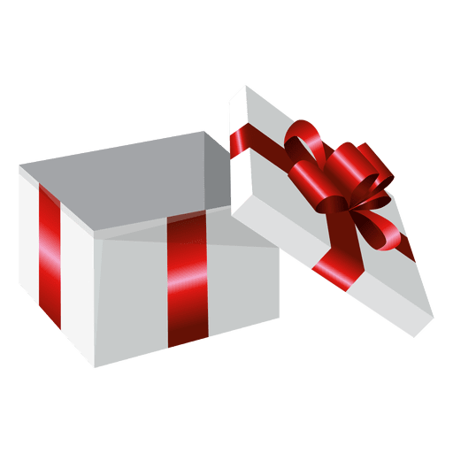 ?ffnen Sie die verpackte Geschenkbox PNG-Design