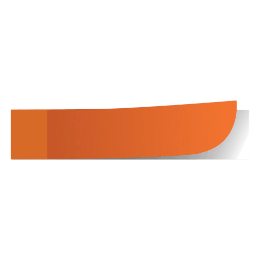 Orange Haftnotizseitenmarkierung PNG-Design