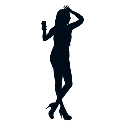 Festa mulher bebendo silhueta Desenho PNG