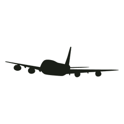 Silhueta de avião de passageiros voando Desenho PNG