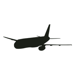 Passagierflugzeug in Flugschattenbild PNG-Design