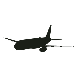 Silhueta de avião de passageiros em voo Desenho PNG Transparent PNG