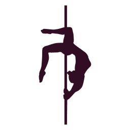 Pole Dance Messing Brücke Silhouette PNG-Design