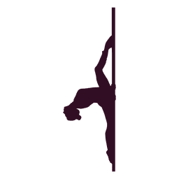 Pole dance frente dividido silueta Diseño PNG