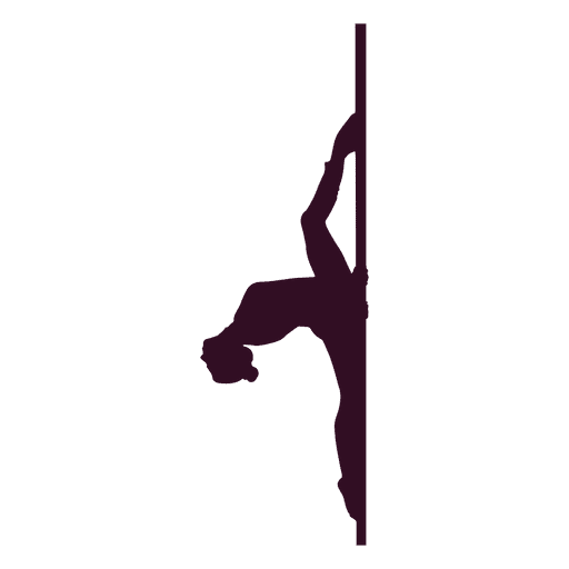 Pole dance front split silhouette