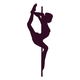 Silueta de caja de música de pole dance Diseño PNG