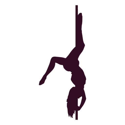 Pole dance russian layback silhouette PNG Design