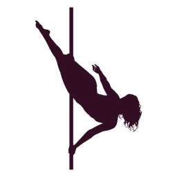 Silhueta de gancho lateral de dança do poste Desenho PNG