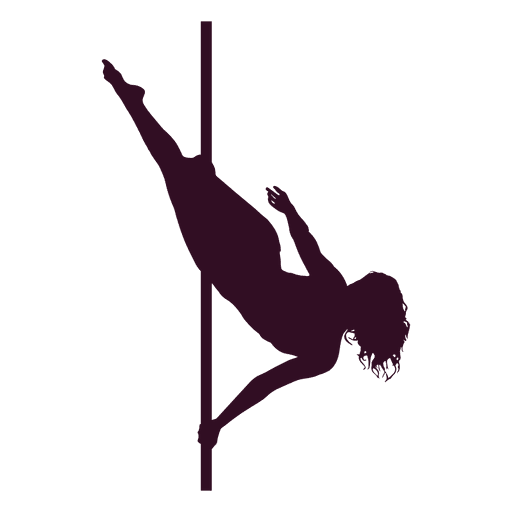 Pole dance side hook silhouette PNG Design
