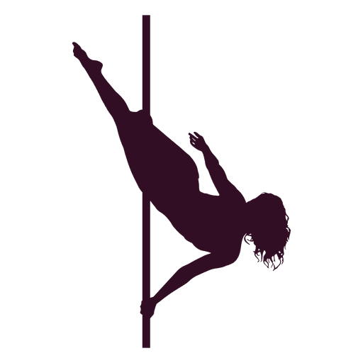 Silueta de gancho lateral de pole dance Diseño PNG