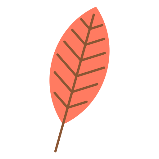 Hoja de otoño roja Diseño PNG
