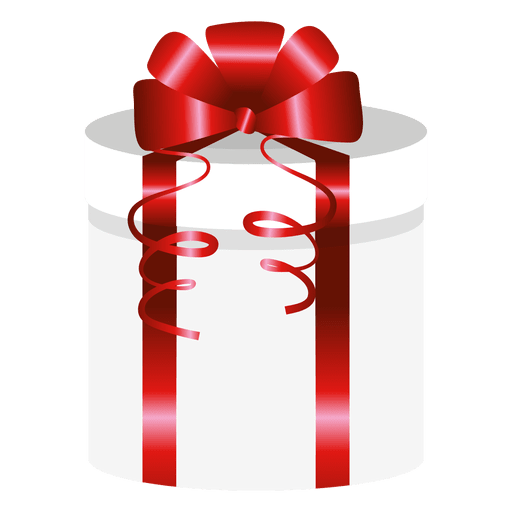 Runde rote Geschenkverpackung PNG-Design