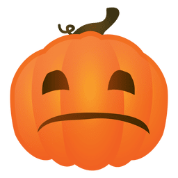 Abóbora triste de halloween Desenho PNG