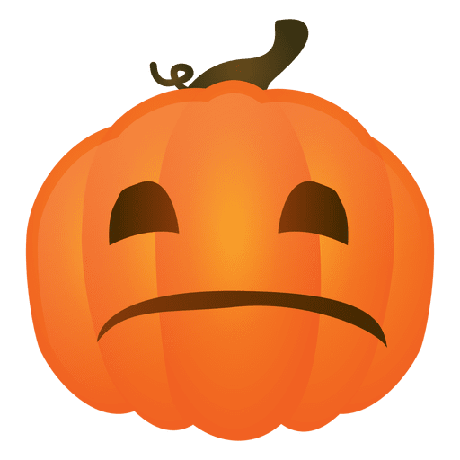 Abóbora triste de halloween Desenho PNG