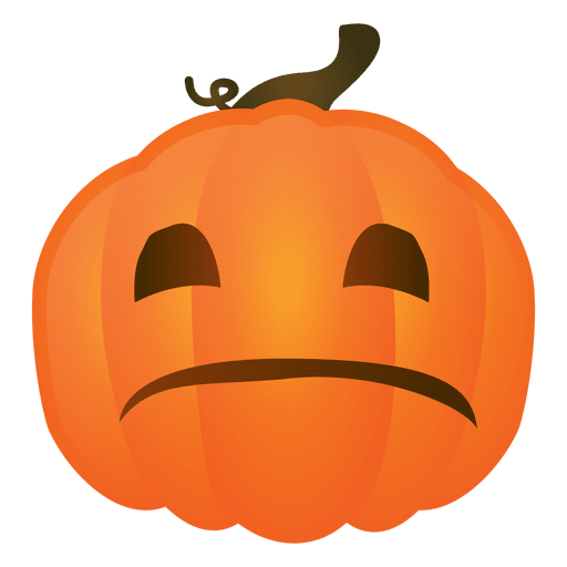 Trauriger Halloween-K?rbis PNG-Design