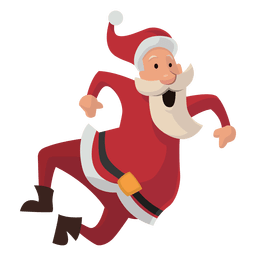 Santa clicking heels cartoon PNG Design