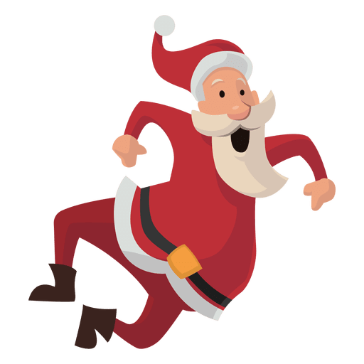 Santa clicking heels cartoon PNG Design