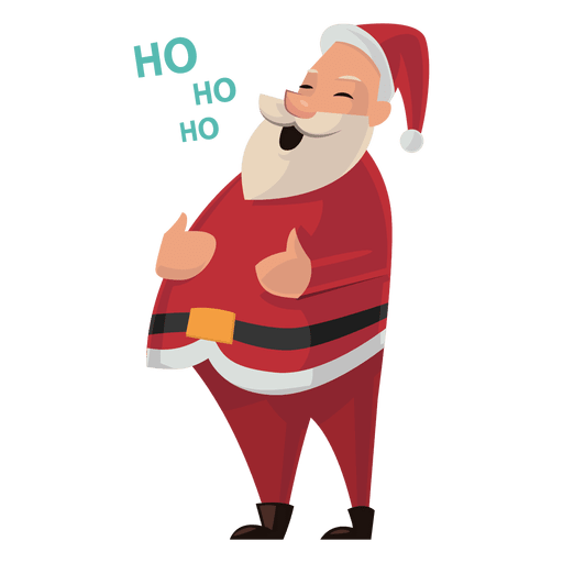 Santa laughing cartoon PNG Design