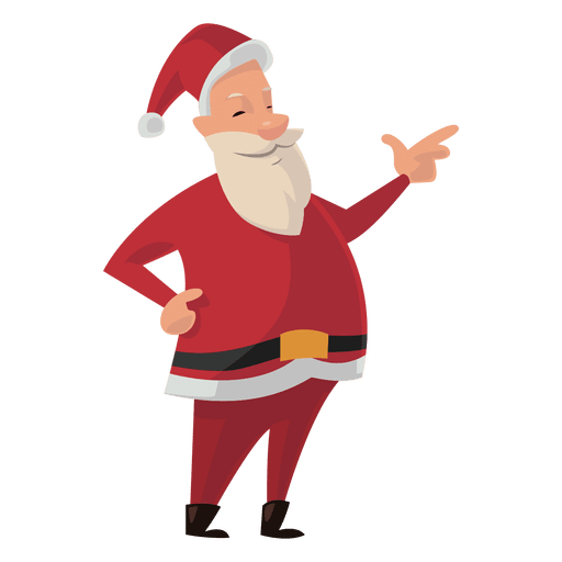 Download Santa Pointing Cartoon Transparent Png Svg Vector File PSD Mockup Templates