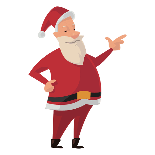 Santa pointing cartoon