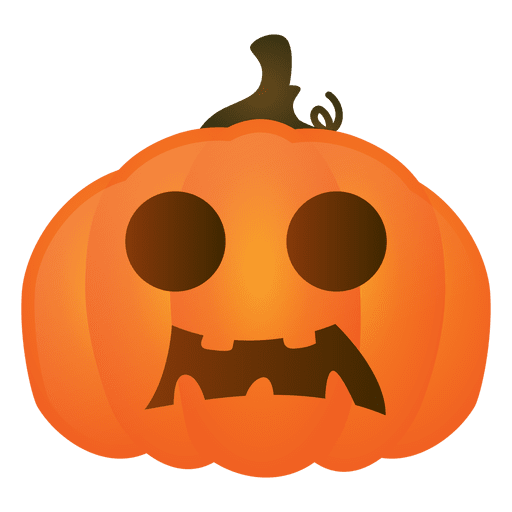 Scared halloween pumpkin
