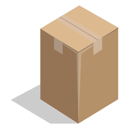 Caja de cartón larga sellada Diseño PNG