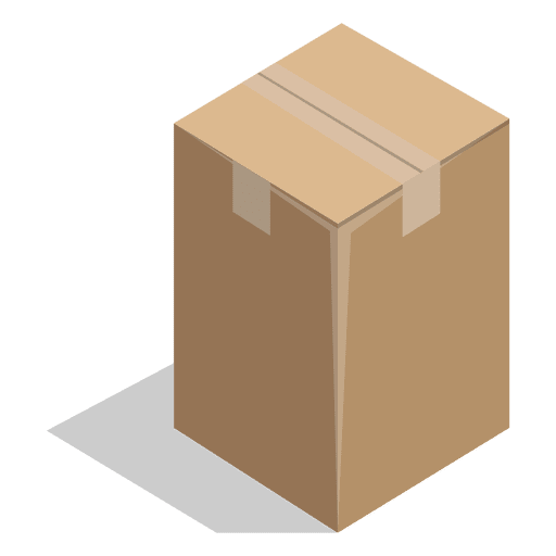 Sealed long cardboard box PNG Design