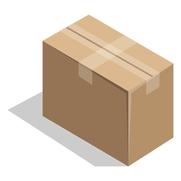 Sealed rectangular cardboard box Transparent PNG