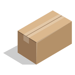 Sealed rectangular white cardboard box Transparent PNG