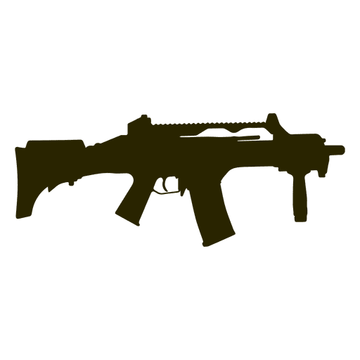 Semi auto rifle silhouette PNG Design