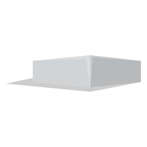 Shallow white cardboard box PNG Design