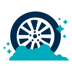 Icono de llanta de coche brillante Diseño PNG