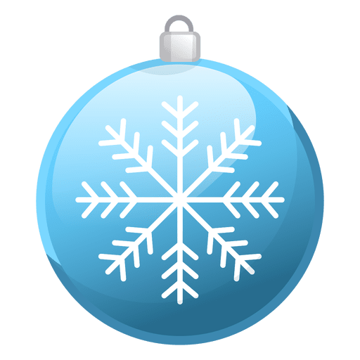 Icono de adorno de Navidad azul brillante Diseño PNG
