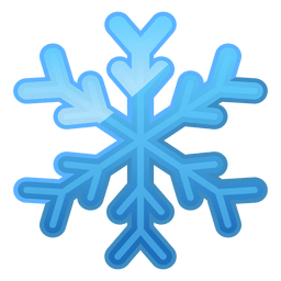 Diseño de logotipo de icono de vector de copo de nieve aislado azul