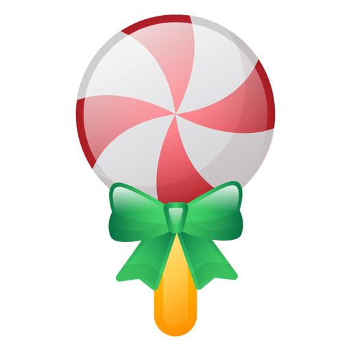 ?cone de pirulito de Natal brilhante Desenho PNG