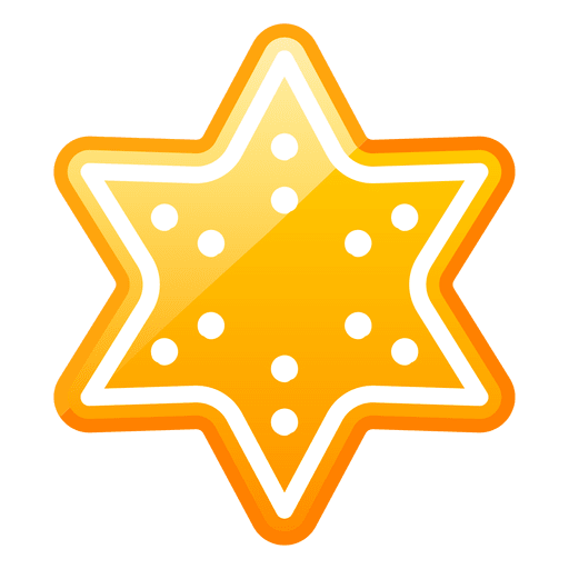 Shiny christmas star icon PNG Design