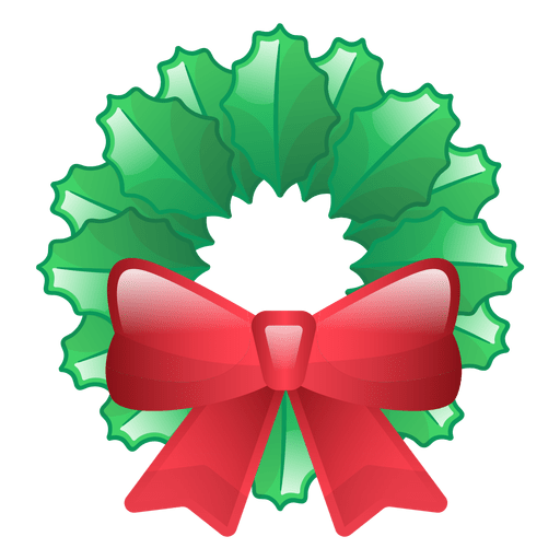Shiny christmas wreath icon