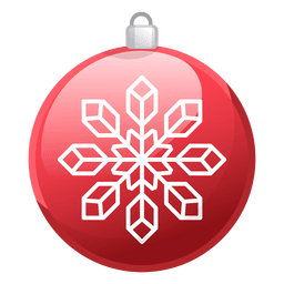 Shiny red christmas ornament icon PNG Design