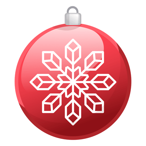 Shiny red christmas ornament icon PNG Design