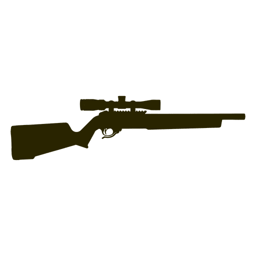 Scharfschützengewehr-Silhouette PNG-Design