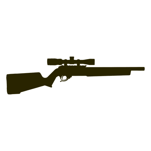 Silueta de rifle de francotirador Diseño PNG