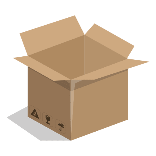 Caja cuadrada con carteles. - Descargar PNG/SVG transparente