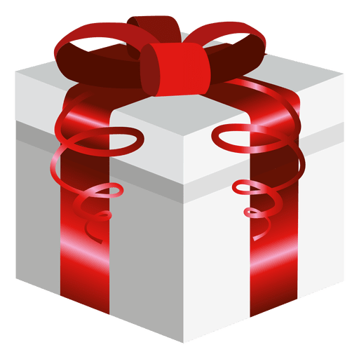 Quadratische rote Geschenkverpackung PNG-Design