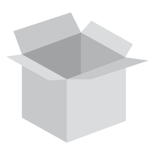 Square white cardboard box PNG Design